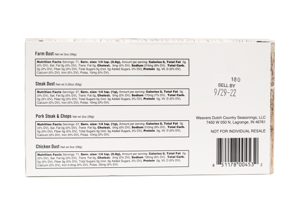 Weavers Dutch Country Seasonings - Wholesale Dried Spice Mix - Original Grilling Sampler Seasoning1