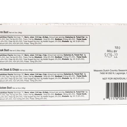 Weavers Dutch Country Seasonings – Engroshandel Tørret krydderiblanding – Original Grillning Sampler krydderier1