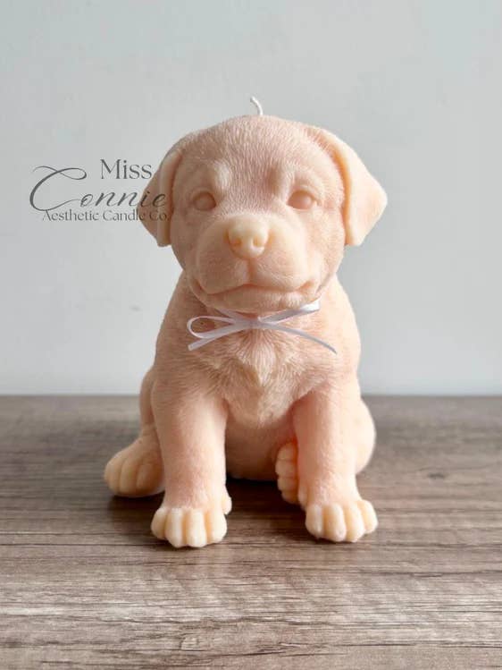 Rottweiler Puppy Dog Candle for wholesale by Miss Connie Candles