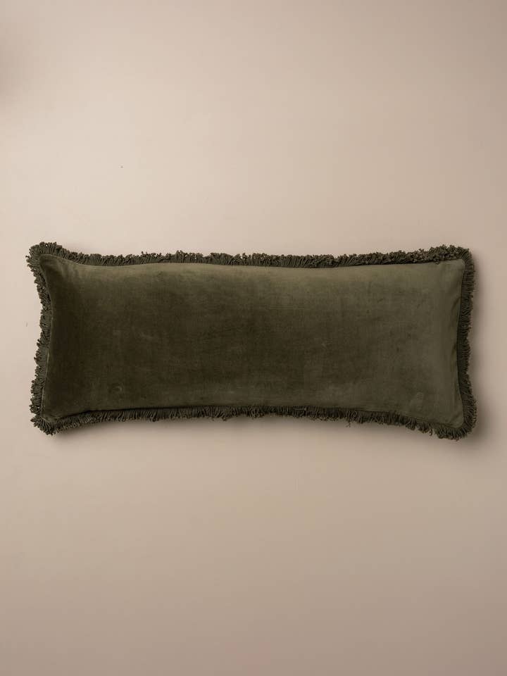 Velvet Body Pillow | Dark Olive for wholesale by Saardé