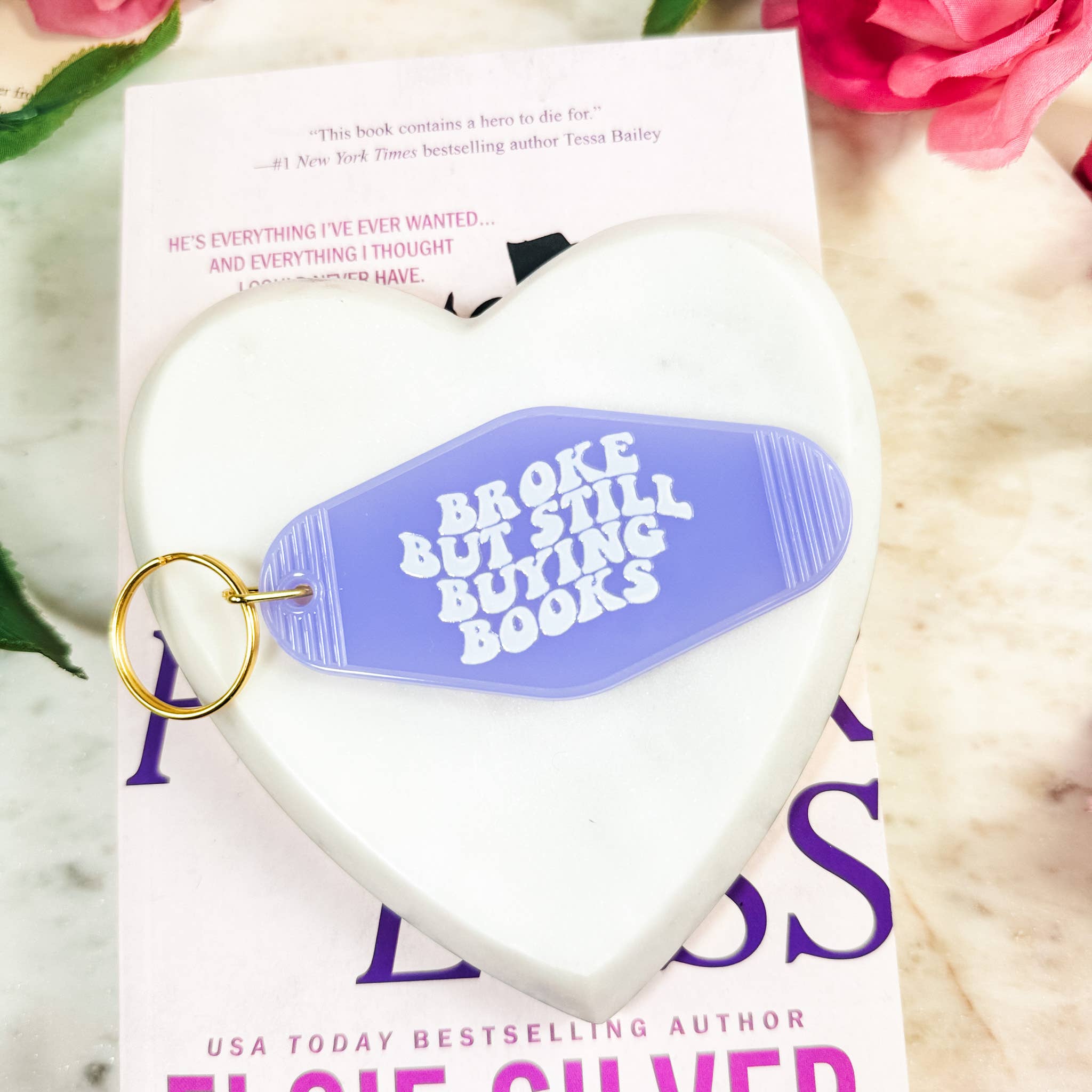 The Swoon Room - Wholesale Keychain - Women's - Broke But Still Buying Books Motel Keychain3