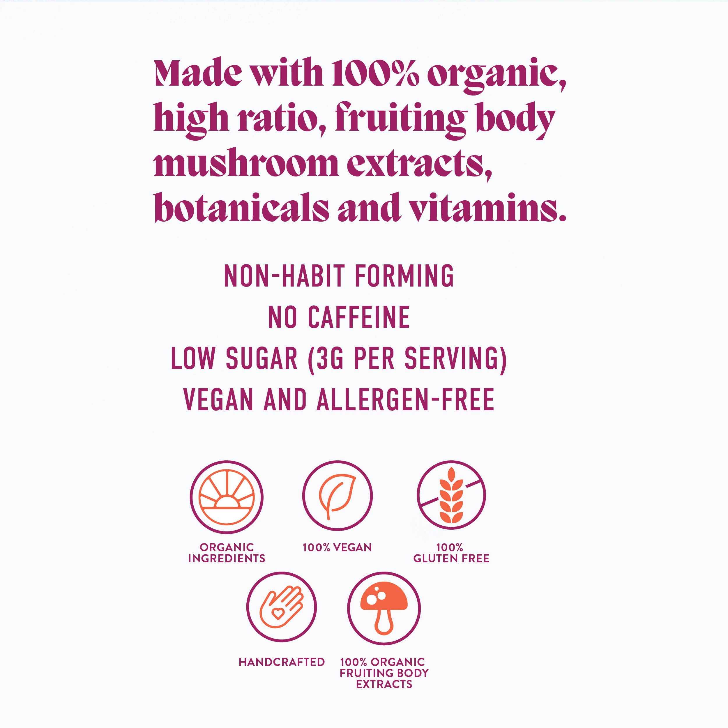 Microjoy – wholesale Oral supplement/vitamin – Motivate Mushroom Gummies (30) / Vegan Supplement / Energy7