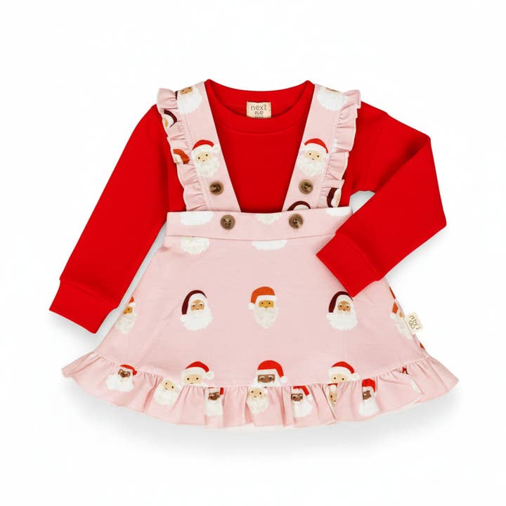 Jupe-culotte classique en Simply Santa avec body rouge pour la vente par ntrl co.