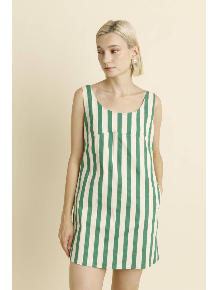 Aureum - Wholesale Dress - Women's - AD2007 - STRIPED MINI DRESS