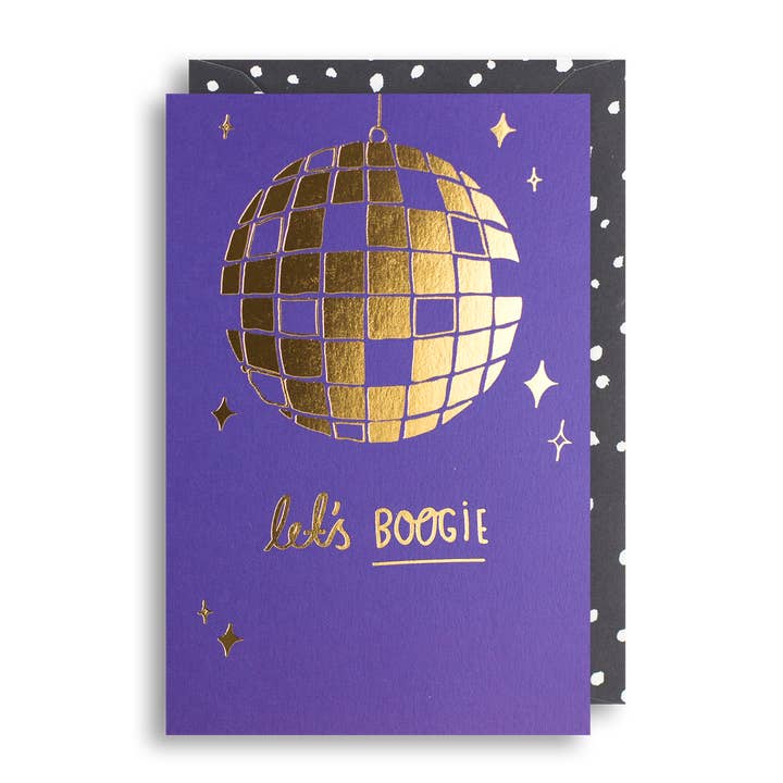 BOOGIE verjaardagskaart voor wholesale door Meraki Greeting Cards