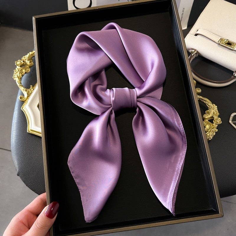 OceanusSwim – Engroshandel Tørklæde - Dame – Ensfarvet silketørklæde i kvadratisk form5