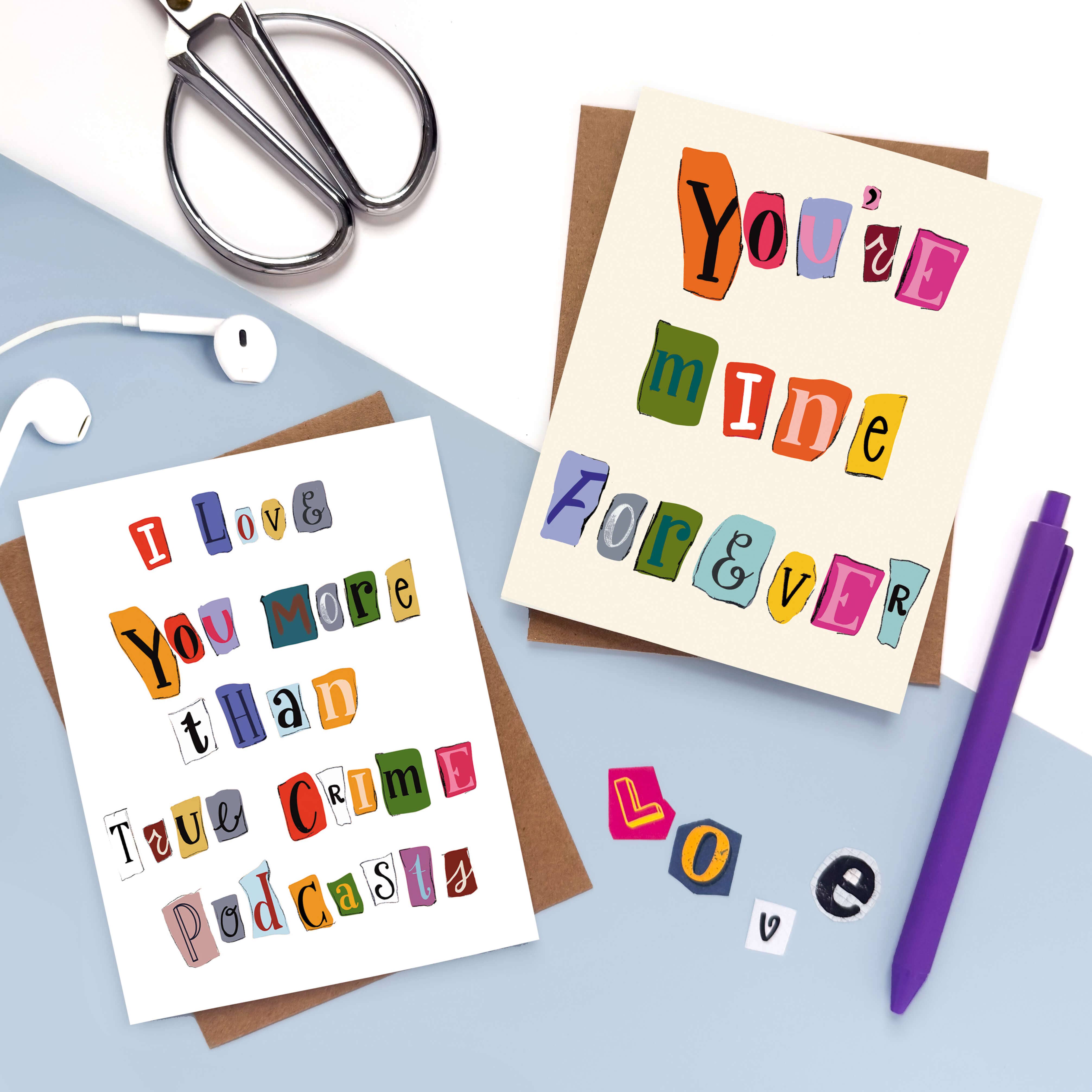 Morgan Swank Studio - Wholesale Love Card - Mine Forever Ransom Note | Love + Valentine's Card2