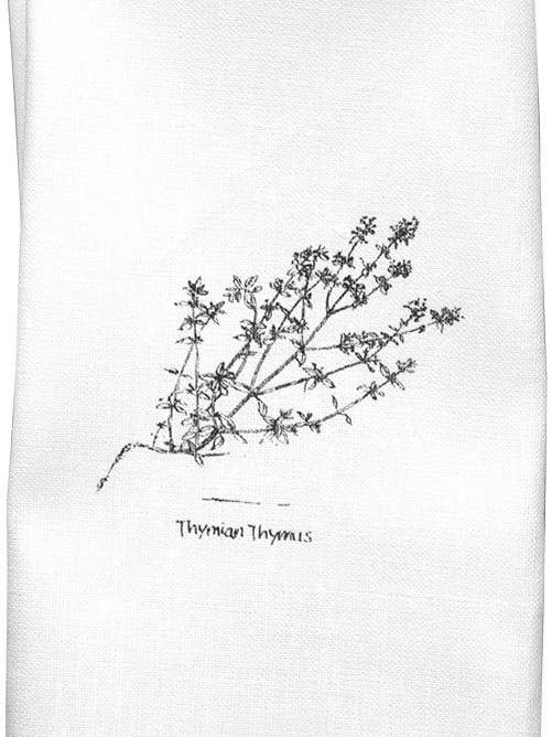 Thyme serviet, halv linned, hvid eller sand for engroshandel hos Tavolinas