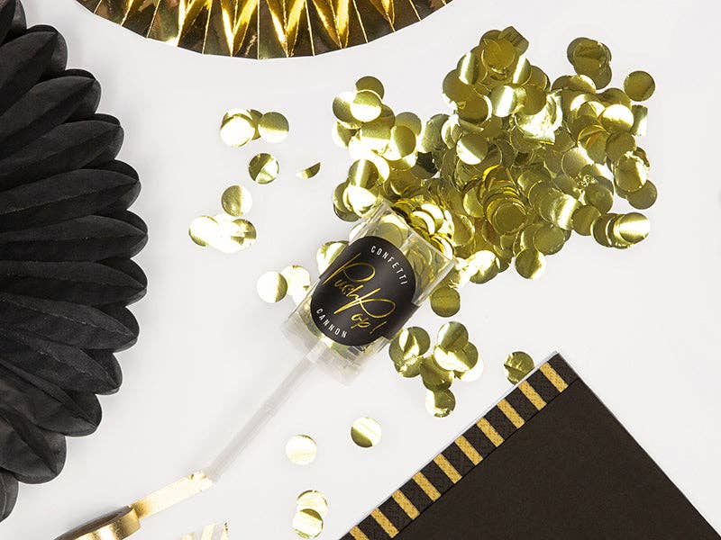 THE BALLOON HUB - Wholesale Confetti - Gold Confetti Push Pop - PartyDeco USA2