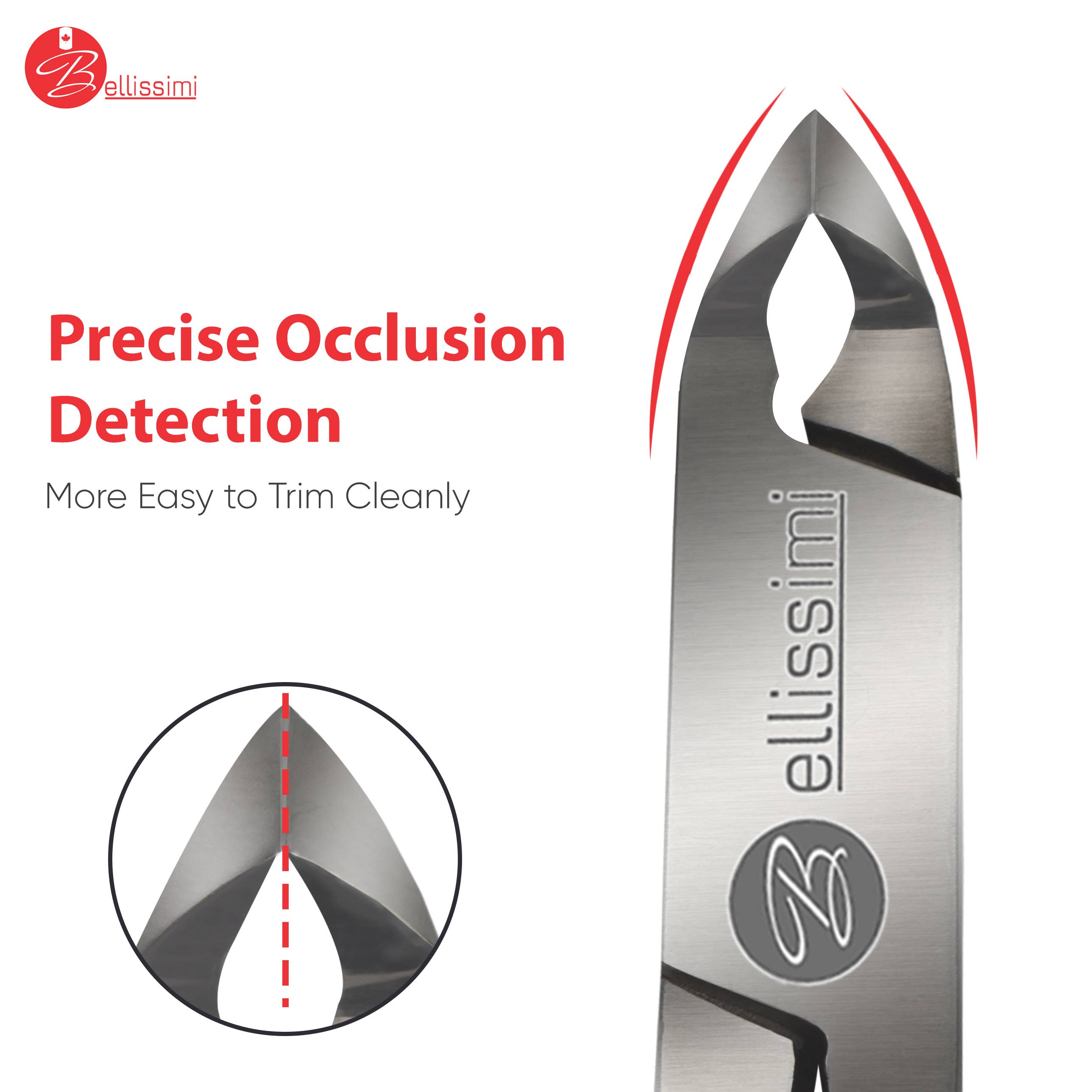 Bellissimi Professional Instruments - Wholesale Cuticle Cutter - Ergonomic Pro Cuticle Nipper with Safety Clasp Salon Grade 3