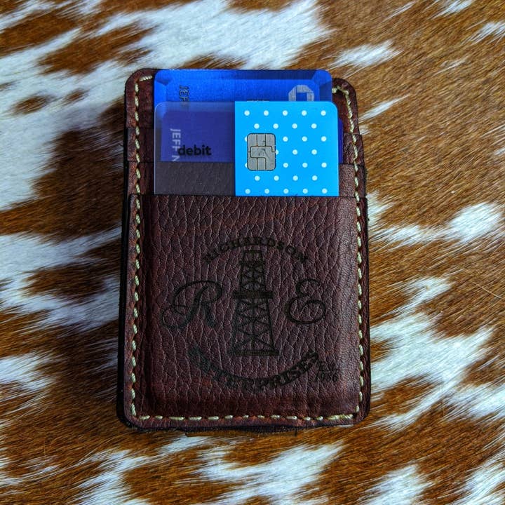 NDesigns Leather - Wholesale Wallet - Men's - "lil Hefe" Magnetic Wallet (Our #1 selling Wallet)5