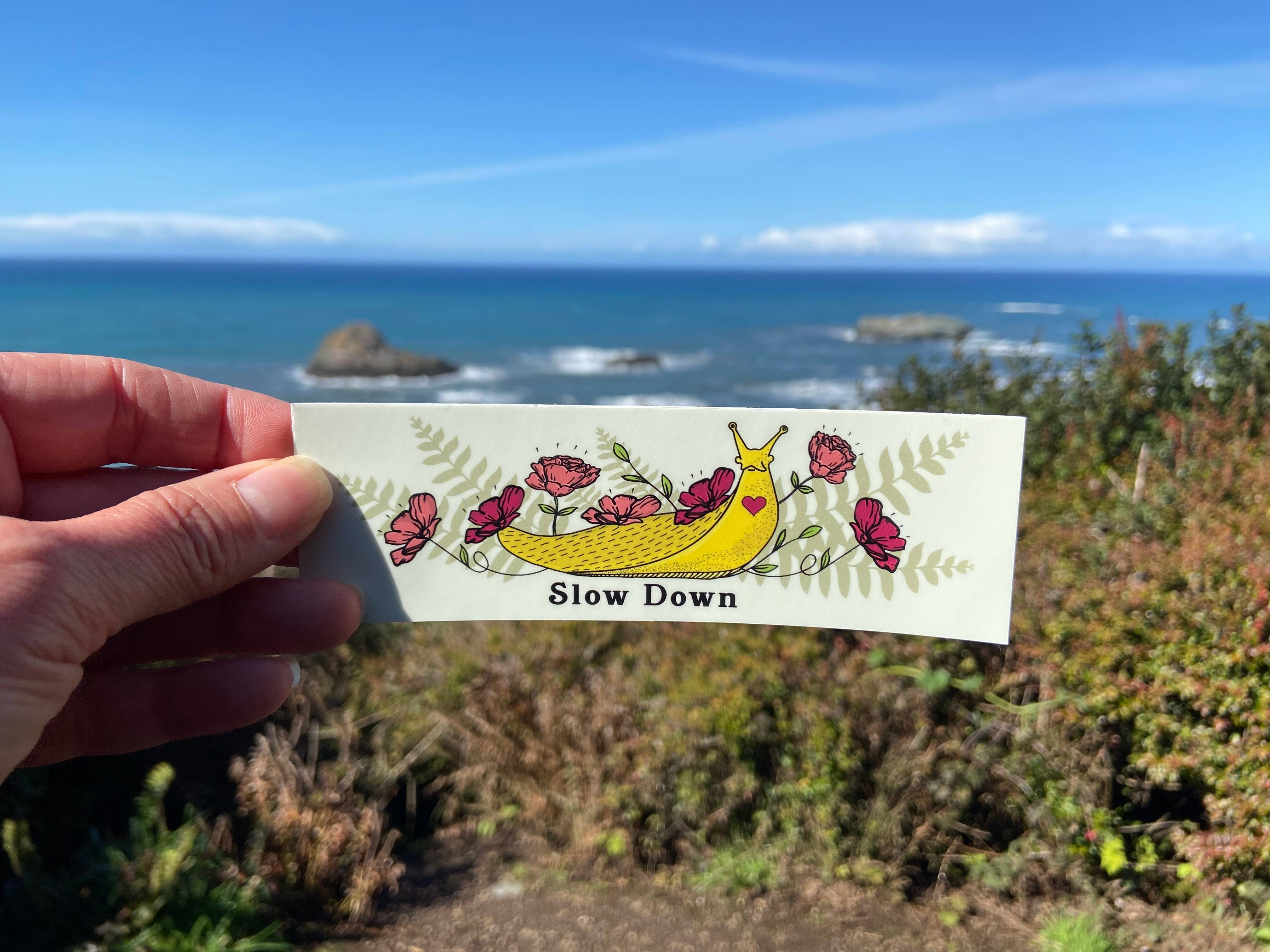 Graphic Heart - Wholesale Sticker - Slow Down Slug - Vinyl Sticker1