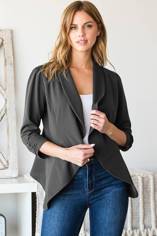 HEIMISH - Wholesale Blazer - Women's - EJ6743-10 SOLID OPEN BLAZERS9