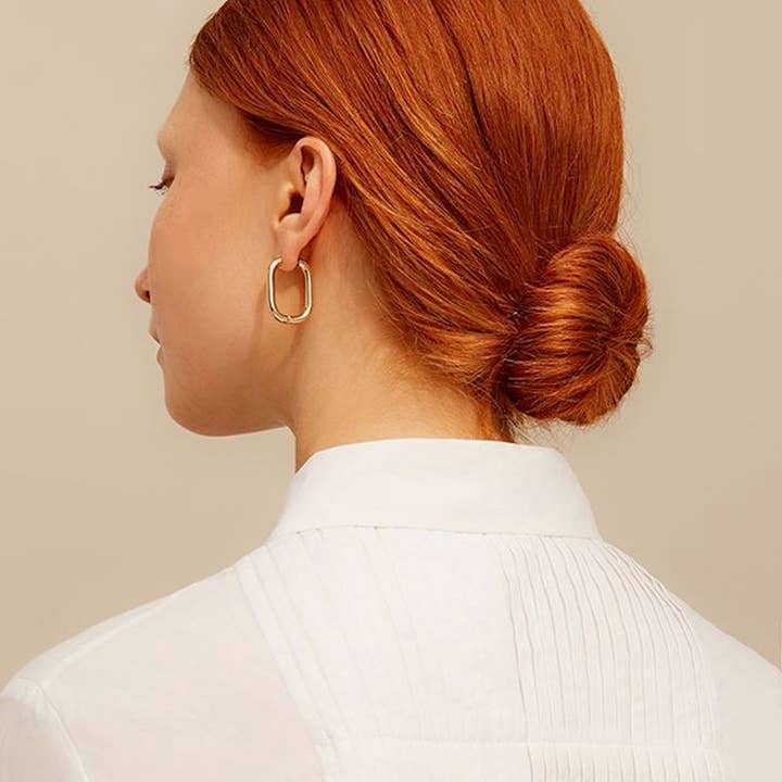 Janna Conner - Wholesale Huggie Earrings - Addie Huggie Hoops | 18k Gold Plating3