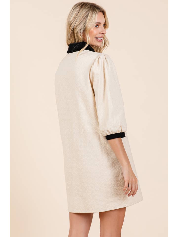 GeeGee Clothing - Wholesale Dress - Women's - Geometric Textured Mini Dress, MD50958