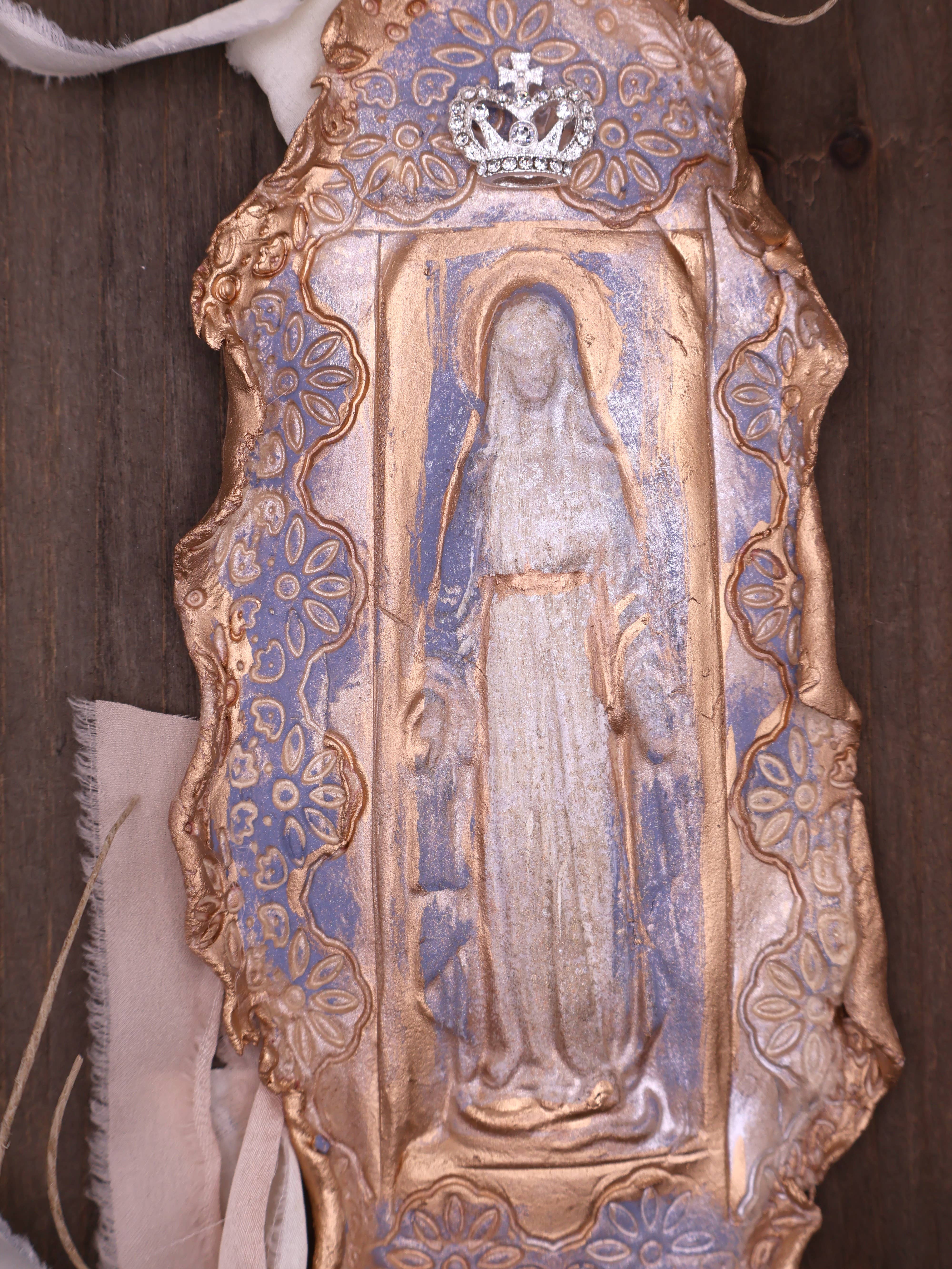 Provincial Posh - Wholesale Ornament - Mother Mary, Handmade Clay Art 2