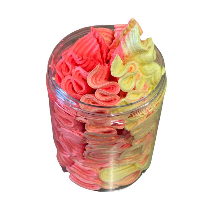 Rhubarb & Custard scented Whipped Soap for wholesale by Scrub Cosmetics