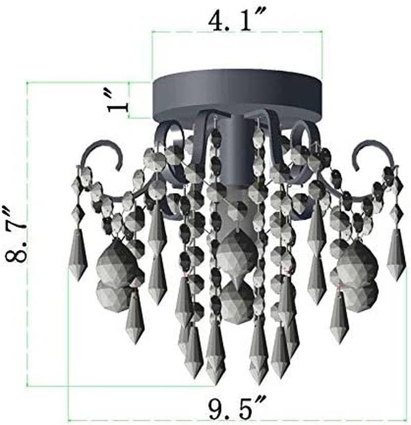 Mini Crystal Chandelier Flush Mount Gold Ceiling Light for wholesale on Faire2