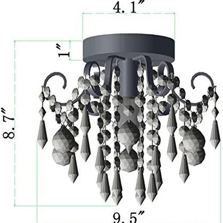 Mini Crystal Chandelier Flush Mount Gold Ceiling Light for wholesale on Faire2