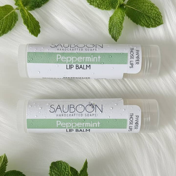 PEPPERMINT LIP BALM for wholesale by SAUBOON Handcrafted Soaps