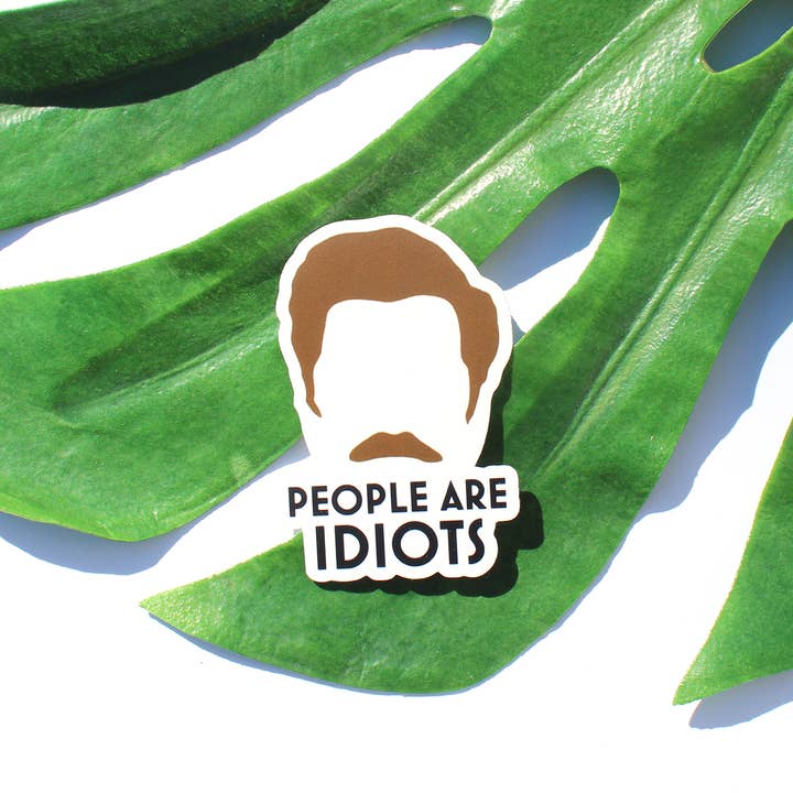 Pegatina de vinilo Ron Swanson para venta al por mayor de Guy Piper Handmade