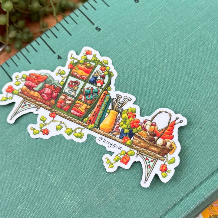 Lizzy Gass - Wholesale Phone & Laptop Stickers - The Mini Fiber Artist's Shelf Sticker2