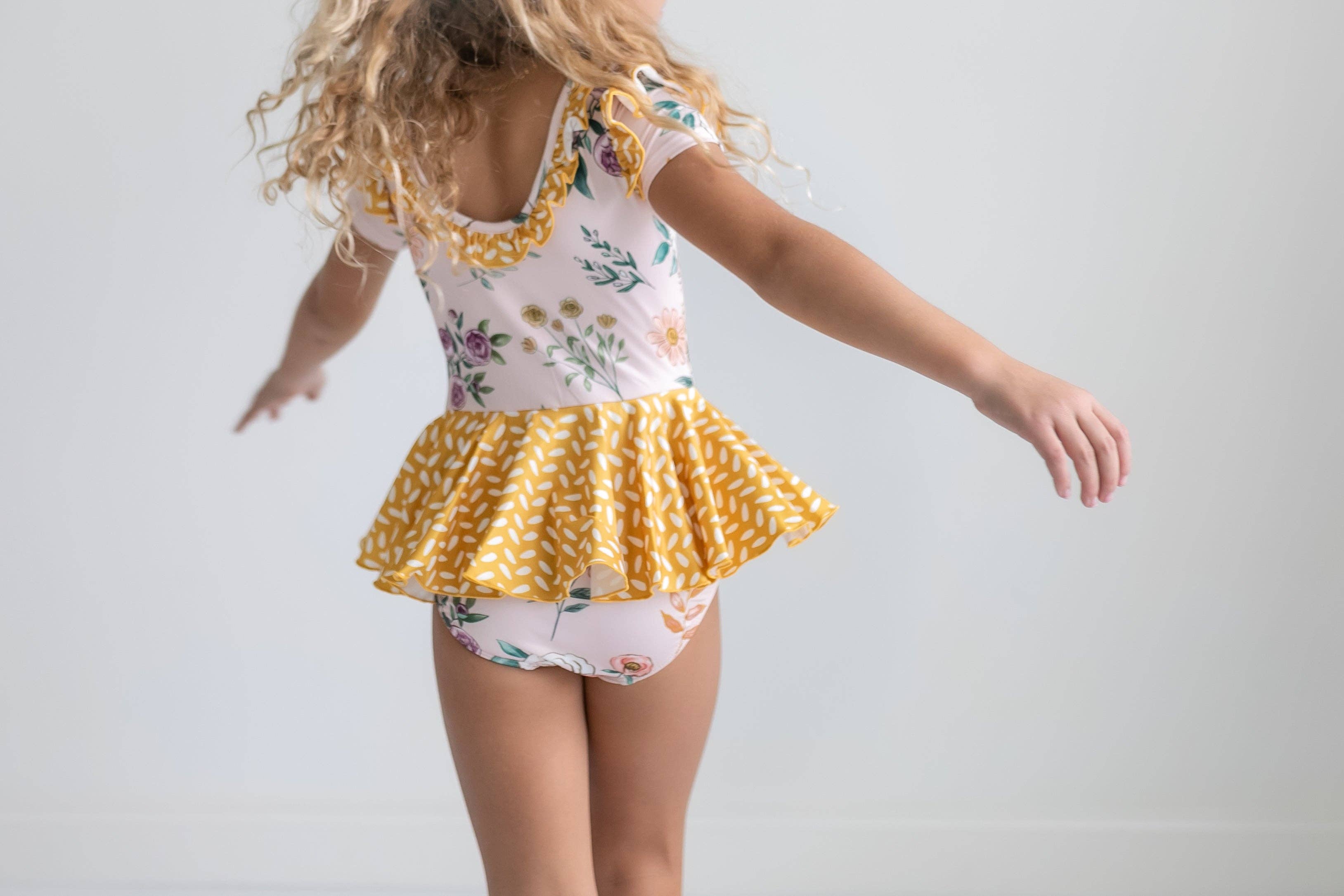 Girl's Mustard Yellow Leotard with Flutter Sleeves  Order a Mustard Yellow  Dance Leotard for Girls & Toddlers – Leotard Boutique