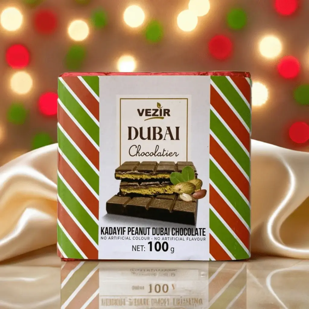 Aladdin - Wholesale Chocoladereep - Pindapraline Dubai Chocolade Knapperige Notige Turkse 100g6