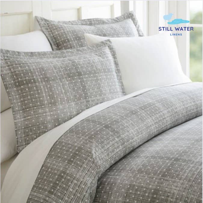 Still Water Linens - Wholesale Bedding Set - Polkadot Patterned 3-Piece Duvet Cover Set
0