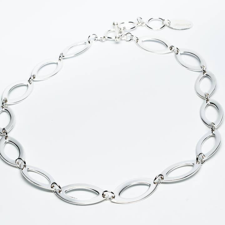 Marquise Sterling Silver Necklace for wholesale by Renata Rubio 92.5