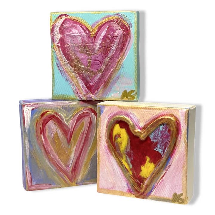 Mini Heart Painting - Love Heart Painting - Love Note and other Purchase Wholesale heart wall art. Free Returns & Net 60 Terms on Faire trending on Faire.
