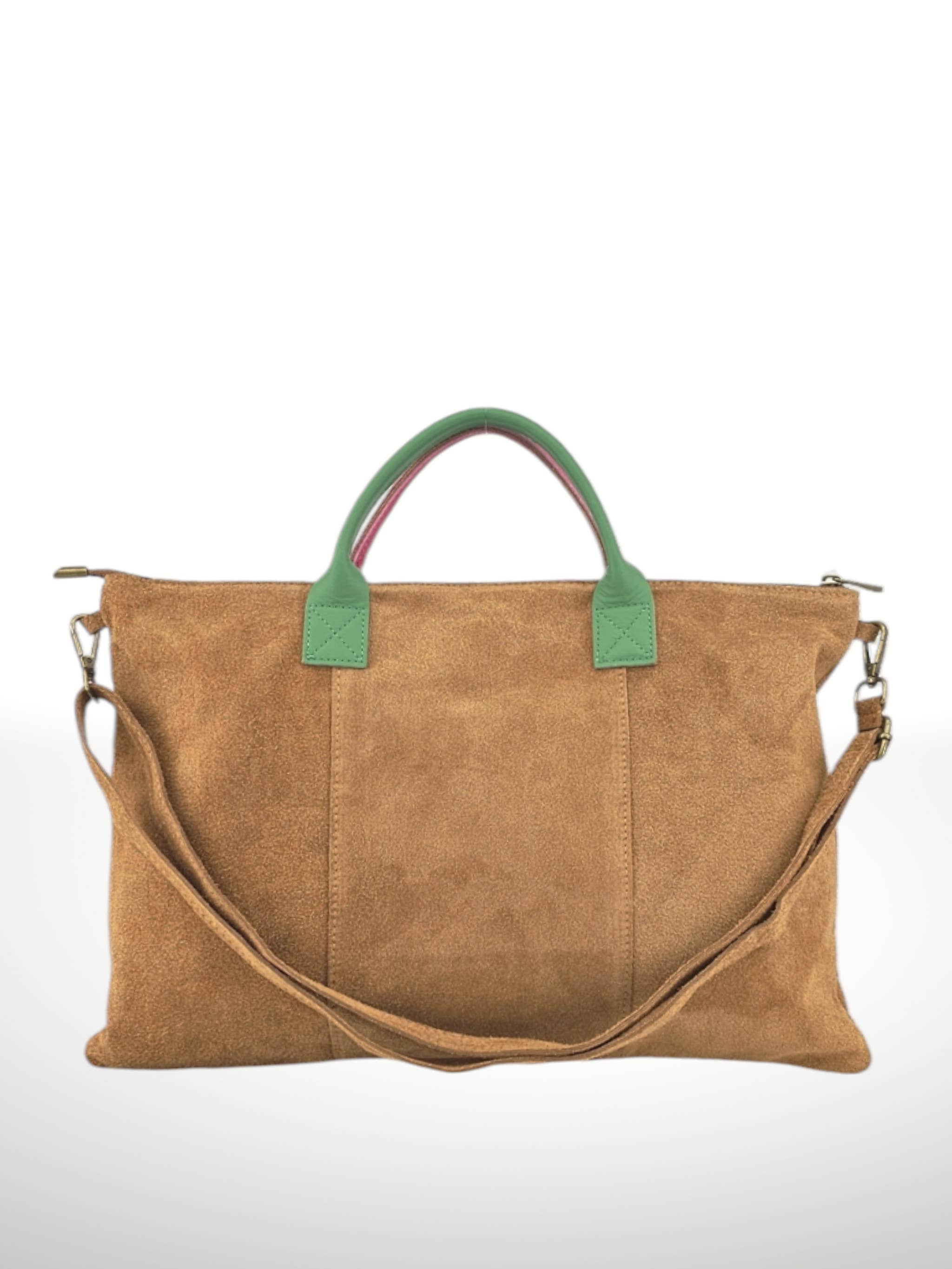 ITALIAN'S LEATHER - Wholesale Tote Bag - Women's - Suede Leather Bags Milano 22081118