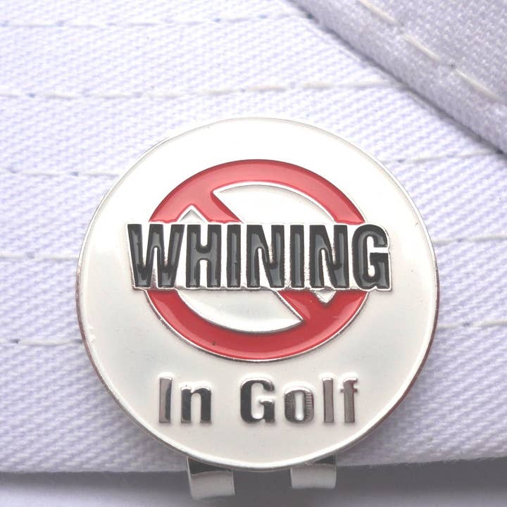 NO WHINING Ball Marker for wholesale by Fun Markers