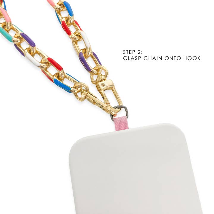 OMG Blings - Wholesale Phonecase Strap - APC07 - Multicolor Enamel Phone Chain
