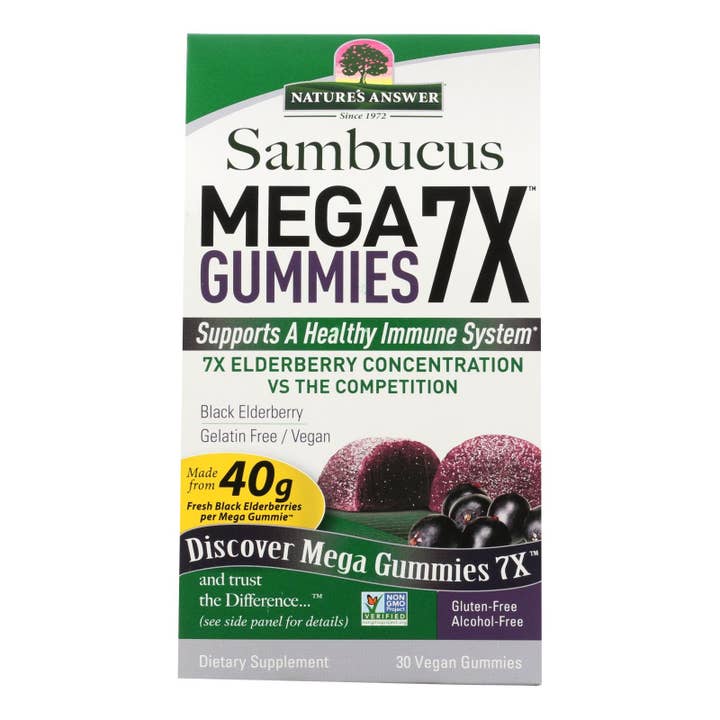 Everyday Supply Co - Wholesale Oral Supplement/Vitamin - Nature's Answer Sambucus - Mega - Gummies - 7x - 30 Count
