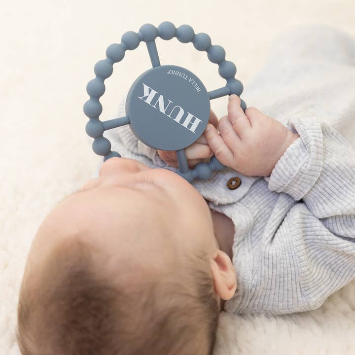 Bella Tunno - Wholesale Teether (Not Clip-On) - Baby - Hunk Blue Happy Teether