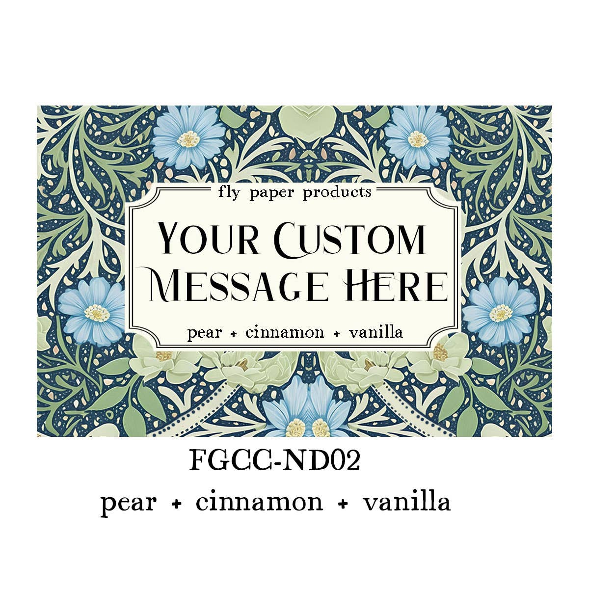 Fly Paper Products - Wholesale Jar/Filled Candle - Custom Name Drop William Morris 9 oz Candle  6