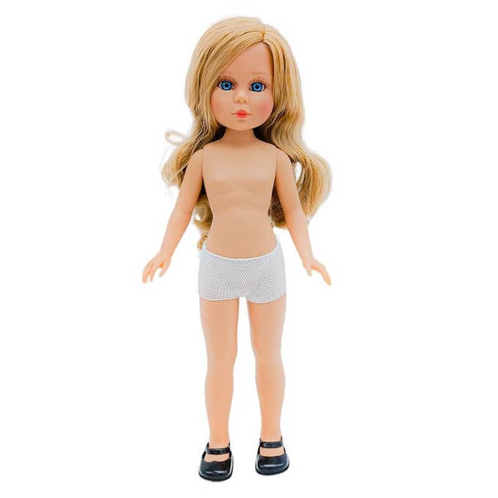 Naia Folk Craft original nude doll 41 cm blonde. for wholesale by Folk Artesanía Muñecas
