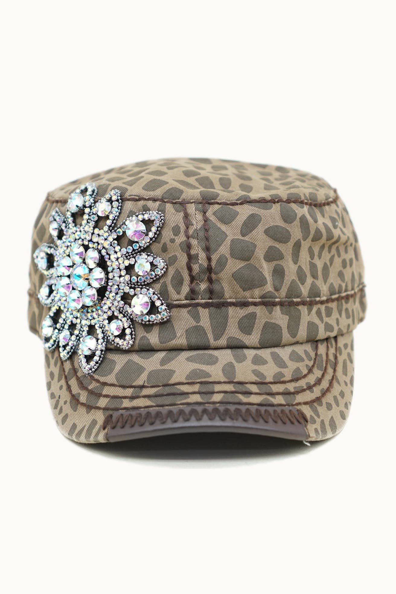 Olive & Pique - Wholesale Baseball Cap - Women's - Sunflower Bejeweled Glitz Cadet Cap, Adjustable10