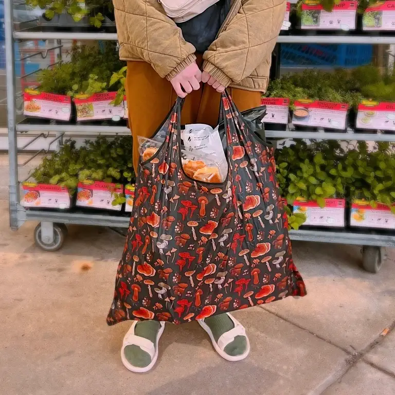 Camp Mustelid - Wholesale Tote Bag - Women's - Many Mushrooms Packable Tote3