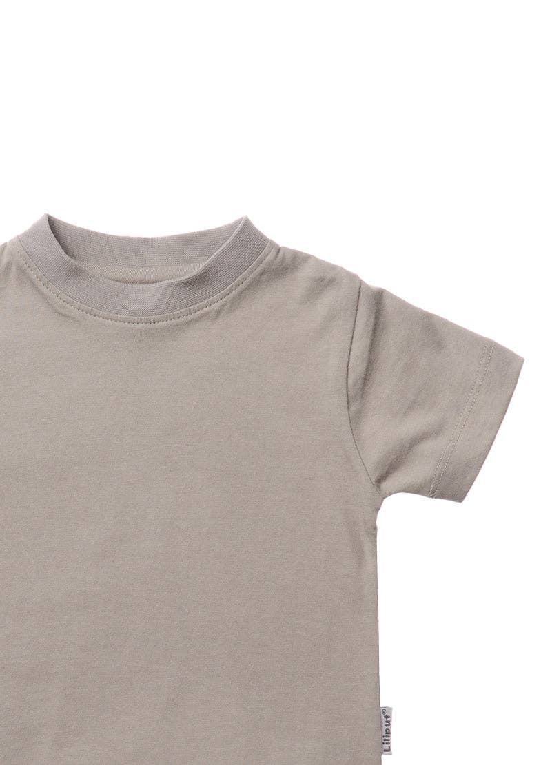 Liliput – wholesale T-shirt – Kids – 2-pack of T-shirts made from organic cotton in khaki and light blue6
