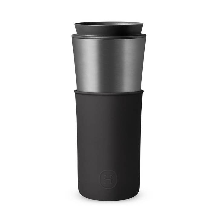 Mug de voyage gris titane - Noir encre 15 oz pour la vente par HYDY