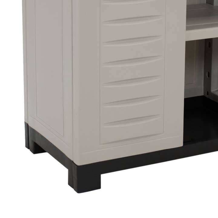 Sunnydaze Decor - Vente Armoire - Armoire de rangement robuste avec étagère ajustable - gris