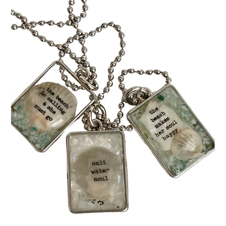 UnfiniSHEd - Wholesale Pendant/Charm Necklace - Unique Beach Girl Pendant Beach Shell Jewelry Custom