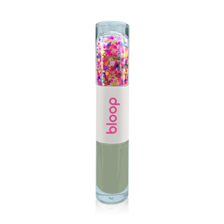 bloop make up made easy - Wholesale Nail polish - WD0008 DUO Water- Based Nail Polish- Green. Rainbow Glitter0