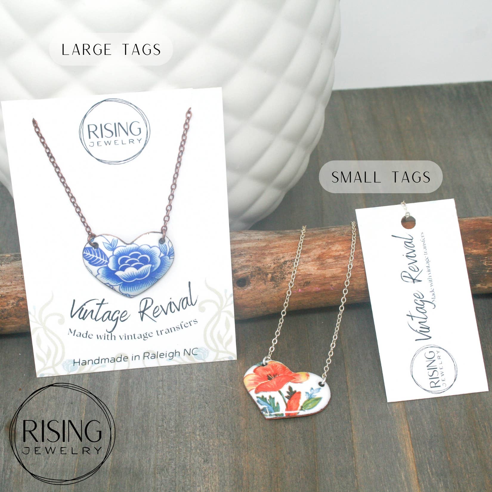 Rising Jewelry - Vente Colliers à pendentif - Collier Fleur, Héritage Bleu, Bijou Floral Vintage Cadeau3