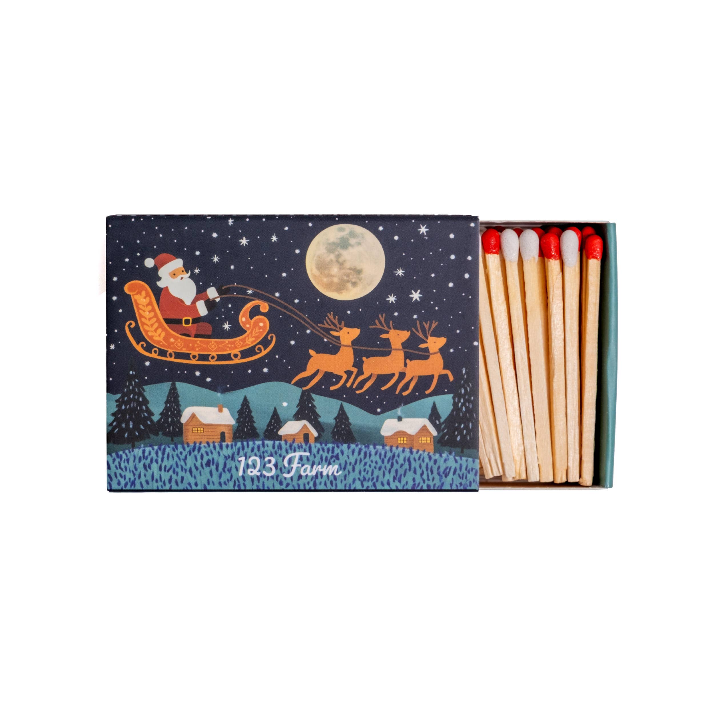 123 Farm – wholesale Tändsticka – Tomtesläde – Presentförpackning, 2", 40 Säkerhetständstickor0