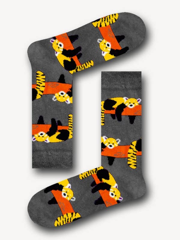 Grey Panda Socks/Unisex Socks/Socks for wholesale by Socksbros LTD