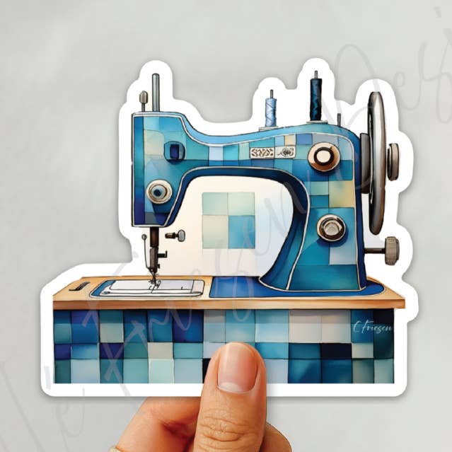 Indigo-Maschinenaufkleber, Quilten & Nähen für den Großhandel von Quiltberry Farm