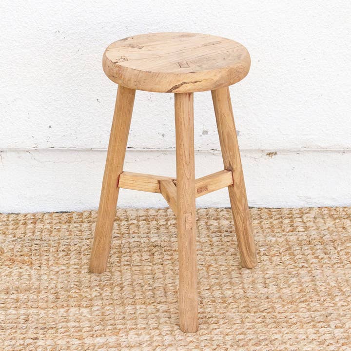 Rustic Minimalist Wooden Stool for wholesale by De-cor